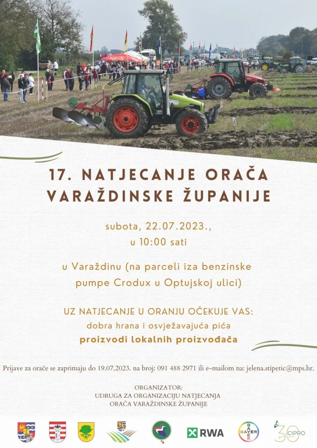 Poziv na 17. natjecanje orača Varaždinske županije