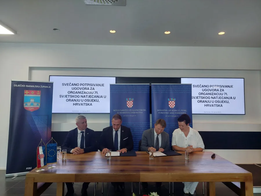 Potpisan sporazum o organizaciji 71. Svjetskog natjecanja u oranju – Hrvatska domaćin 2026. godine